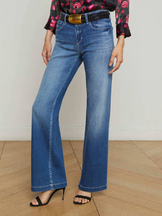 L'Agence - Joanne Lo W Rise Wide Leg Jeans