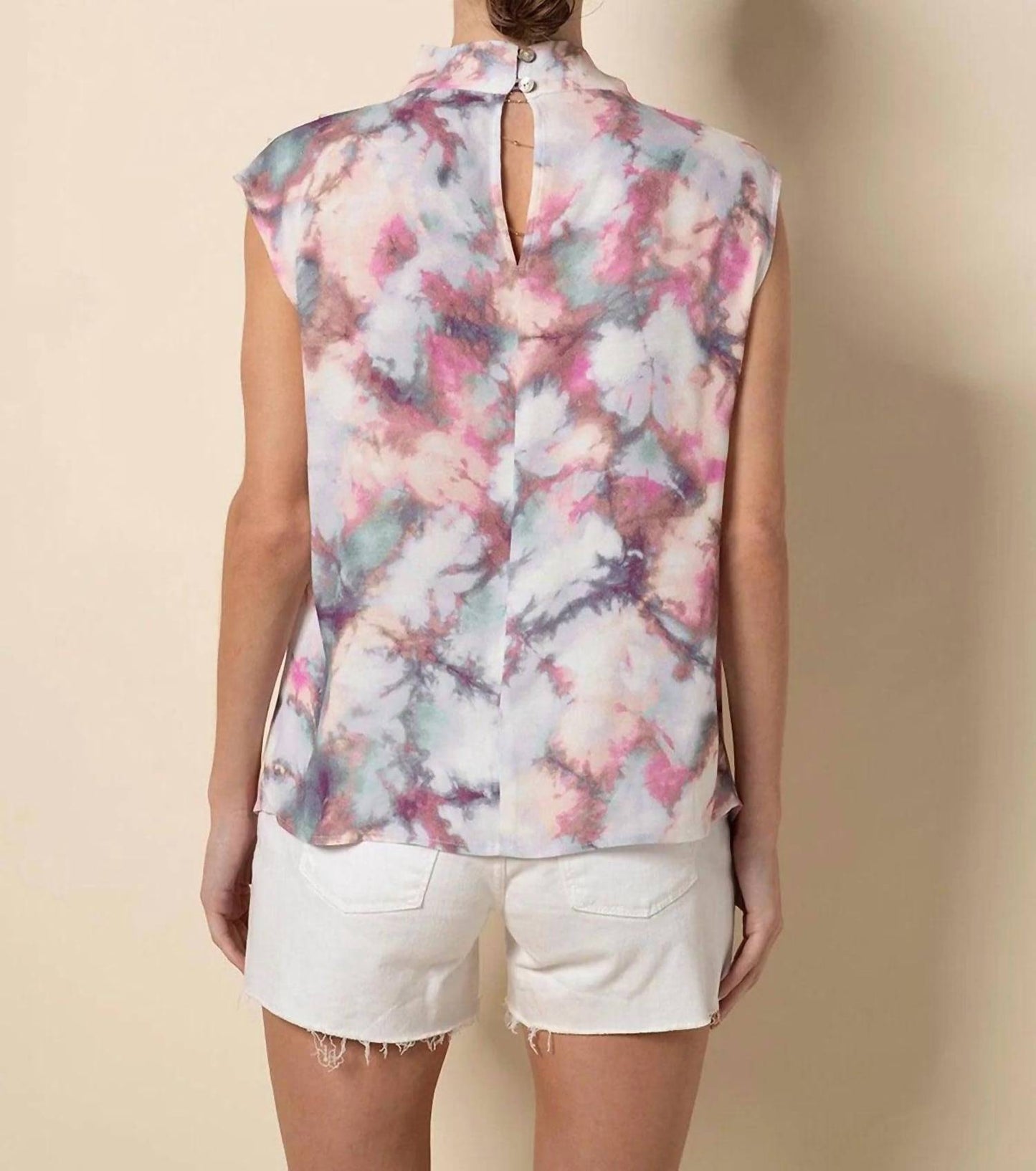Tart By Taylor - Abstract Print Mock Neck Top