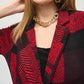Joseph Ribkoff - Sweater Knit Patchwork Print Long Blazer