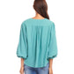 Karen Kane - Layered Sleeve Shirred Blouse