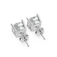 Aamiaa - Women's Cushion Shape 4 Prong Push Back Studs