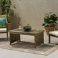 Acacia Wood Rectangular Patio Coffee Table for Outside