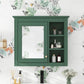 Wall Mounted Medicine Cabinet With Mirror and 3 Open Shelves