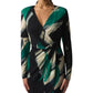 Joseph Ribkoff - Abstract Print Wrap Dress