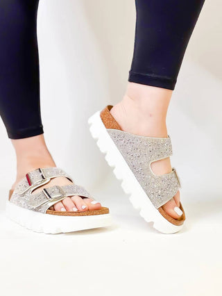 Hey Girl By Corkys - Clear Rhinestone Sandals