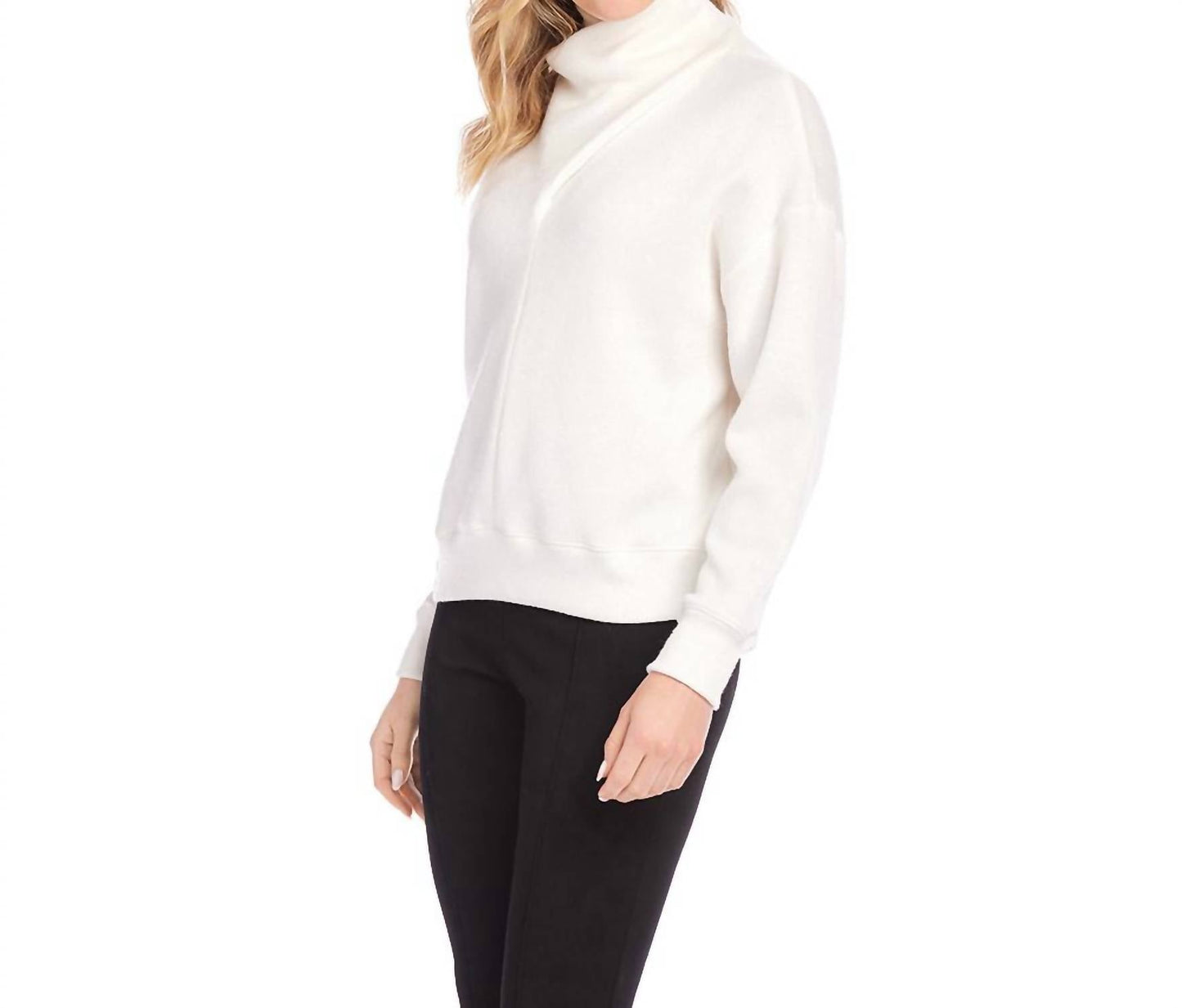 Karen Kane - Faux Wrap Turtleneck Top