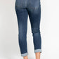 Judy Blue - Mid Rise Cuffed Slim Fit Jean