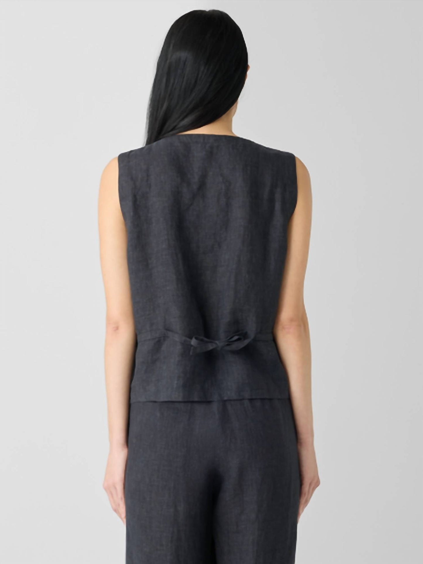 Eileen Fisher - Washed Organic Linen Délavé Vest