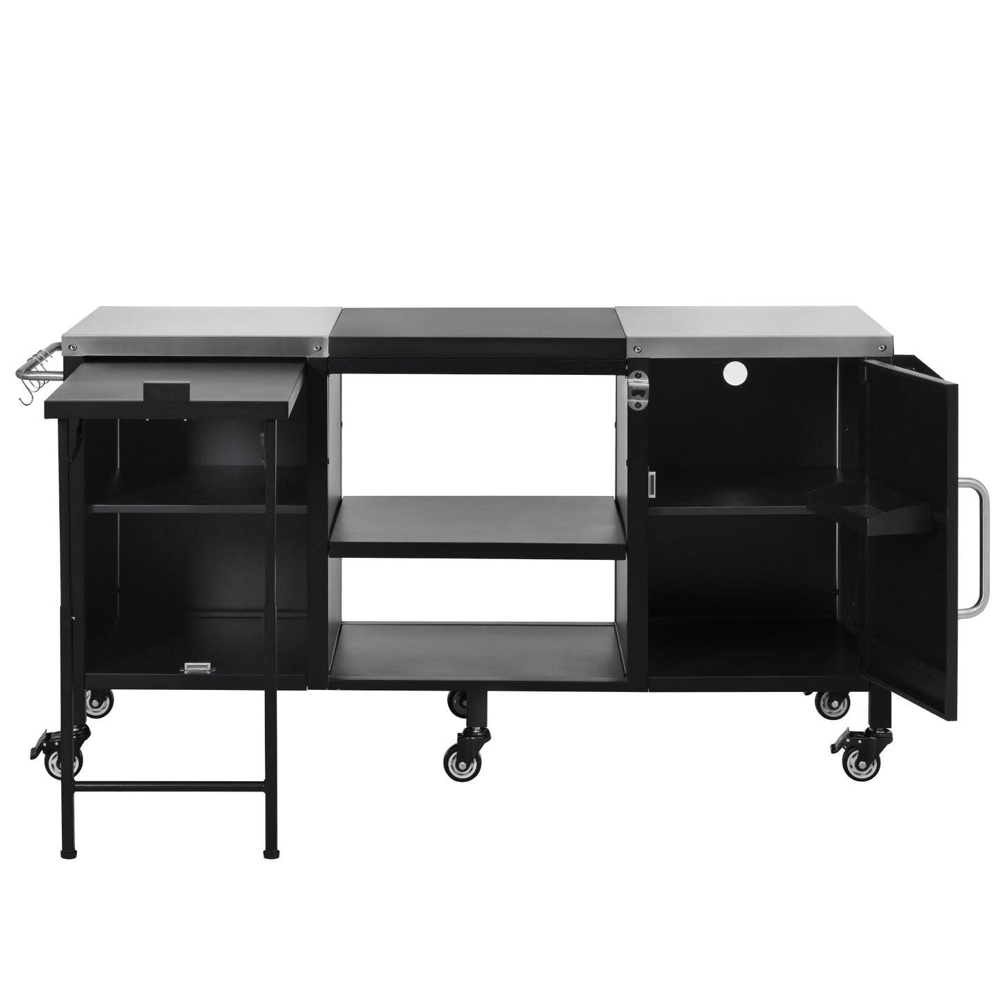 K&K 72.4' Large Grill Table for Big Green Egg