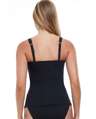 Profile By Gottex - D-Cup Scoop Neck Shirred Tankini Top