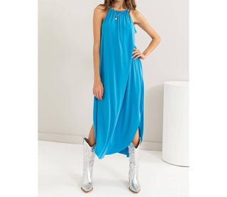 Hyfve - Halter Neck Asymmetrical Midi Dress