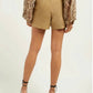 Nili Lotan - Lotan Roxanne Suede Leather High Rise Pleated Shorts