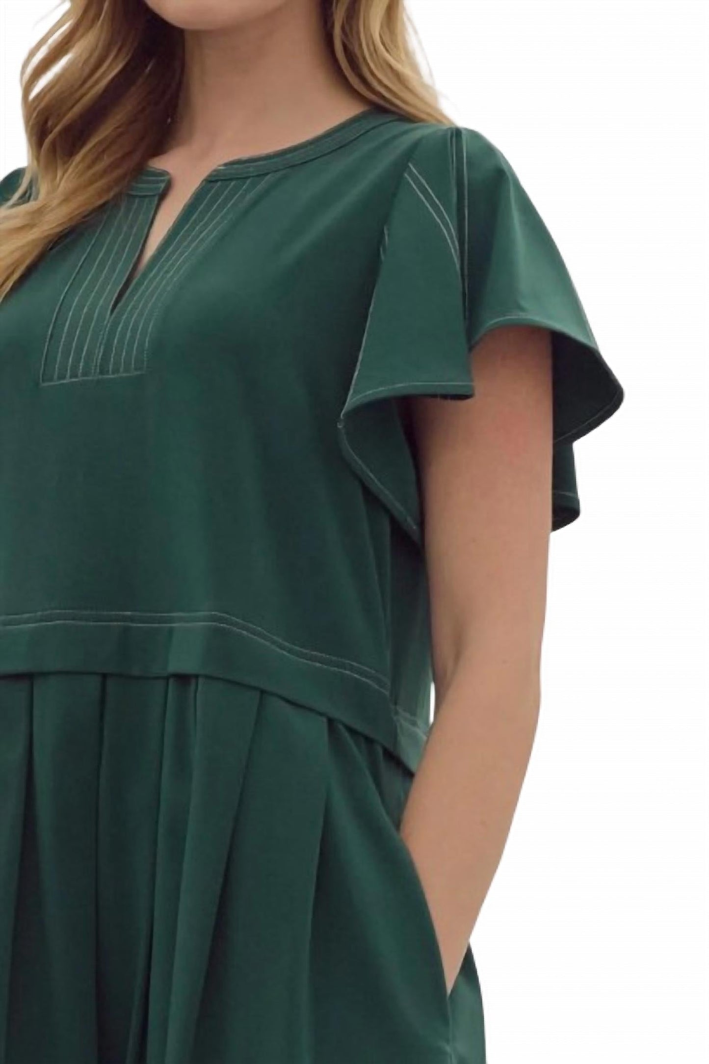 Entro - Flutter Sleeve Mini Dress