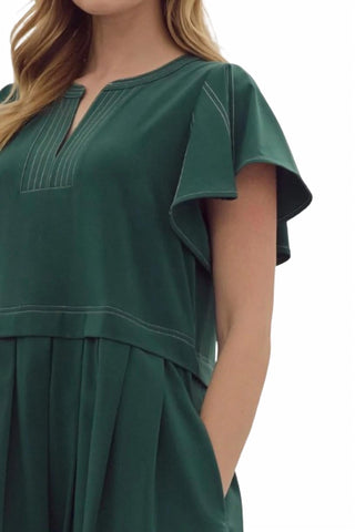 Entro - Flutter Sleeve Mini Dress