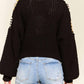 Adora - Crochet Crop Sweater Knit Top