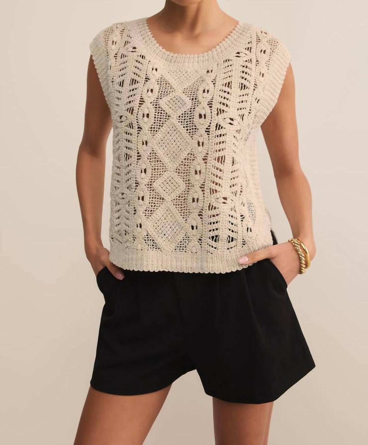Z Supply - BAROQUE CROCHET SWEATER TOP