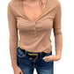 Enza Costa - Ribbed Henley Top