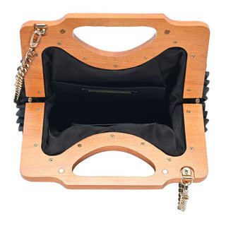 Coraline Wood frame Clutch