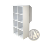 8 Cube White Bookshelf Organizer for Home and Office