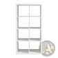 8 Cube White Bookshelf Organizer for Home and Office