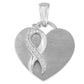 .925 Sterling Silver 1/10 cttw Diamond Heart Pendant Necklace (H-I, I1-I2)