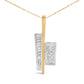 18K Yellow and White Gold 1 7/8 Cttw Princess Baguette Diamond Key Shaped 18" Pendant Necklace (H-I Color, SI1-SI2 Clarity)