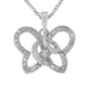 .925 Sterling Silver 1/4 cttw Prong-Set Diamond Butterfly 18" Pendant Necklace (H-I Color, I1-I2 Clarity)