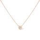 10K Rose Gold 1/5 Carat Round Brilliant-Cut Diamond Modern Bezel-Set Solitaire 16"-18" Pendant Necklace (H-I Color, SI2-I1 Clarity)