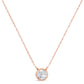 AGS Certified 10K Rose Gold 1/5 Cttw Bezel Set Round Diamond Solitaire 16-18" Adjustable Pendant Necklace (H-I Color, VS1-VS2 Clarity)