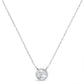 14K White Gold 1/2 Cttw Lab Grown Diamond Modern Bezel-Set Solitaire 16"-18" Pendant Necklace (F-G Color, VS2-SI1 Clarity)