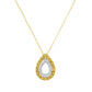 Yellow Gold Plated Sterling Silver Treated Yellow Diamond Pear Shape Pendant Necklace (1/2 cttw, Yellow Color, I2-I3 Clarity)
