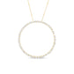 10K Yellow Gold Plated .925 Sterling Silver 4 Cttw Diamond Circle Hoop 18" Pendant Necklace (J-K Color, I1-I2 Clarity)