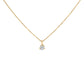 14K Yellow Gold 3/8 Cttw 3 Prong Martini Set Round Diamond Solitaire Pendant Necklace (G-H Color, SI2-I1 Clarity) - 18" Inches