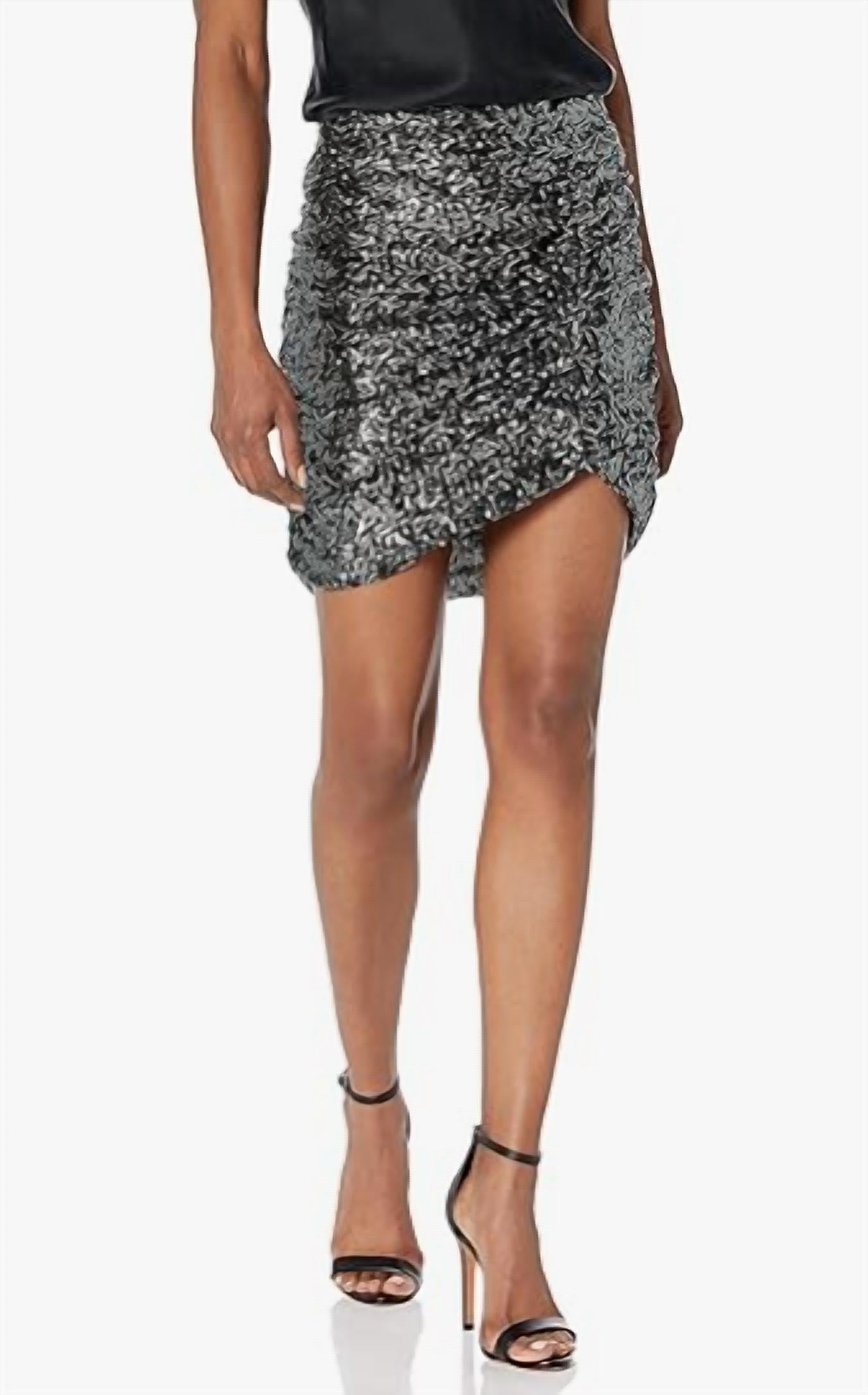 Steve Madden - Demi Ruched Sequin Skirt