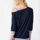 Joseph Ribkoff - Silky Knit One Shoulder Boxy Top