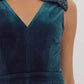 Entro - Velvet Sequin Bow Shoulder Jumpsuit