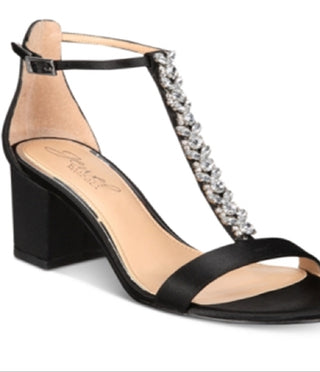 Badgley Mischka Women's Lindsey Evening Sandals Black Size 6.5 M