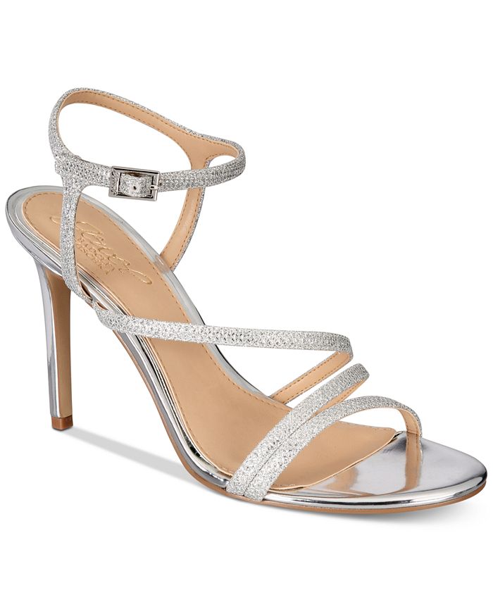 Jewel Badgley Mischka Women's Maddison Sandal Silver Size 7 M