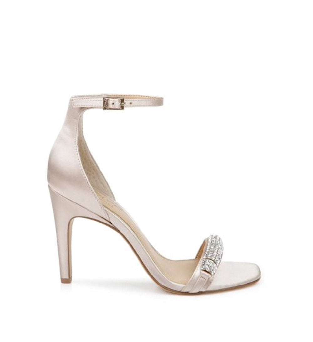 Badgley Mischka Women's Ranya Ornamented Sandals Beige Size 6M