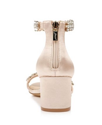 Badgley Mischka Women's Bronwen Block Heel Evening Sandals Brown Size 9 M