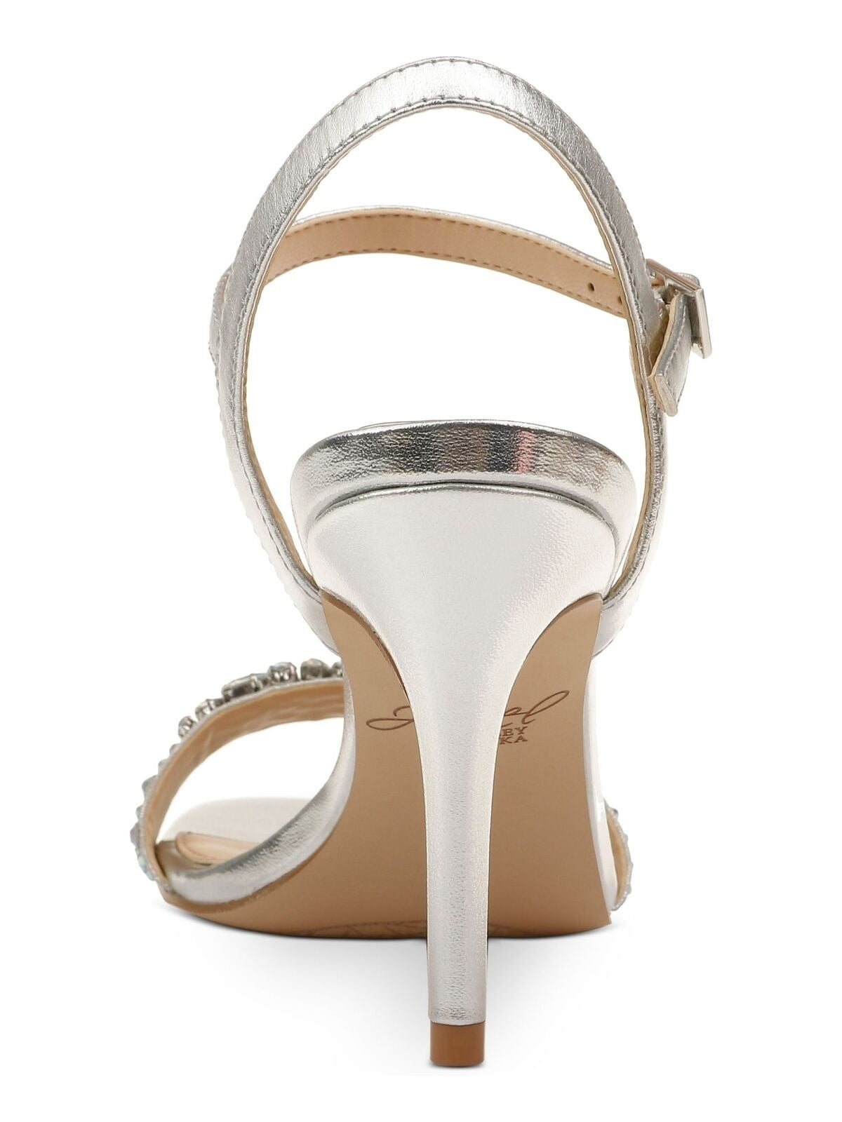 Badgley Mischka Women's Natasha Patent Evening Heels Gray Size 6