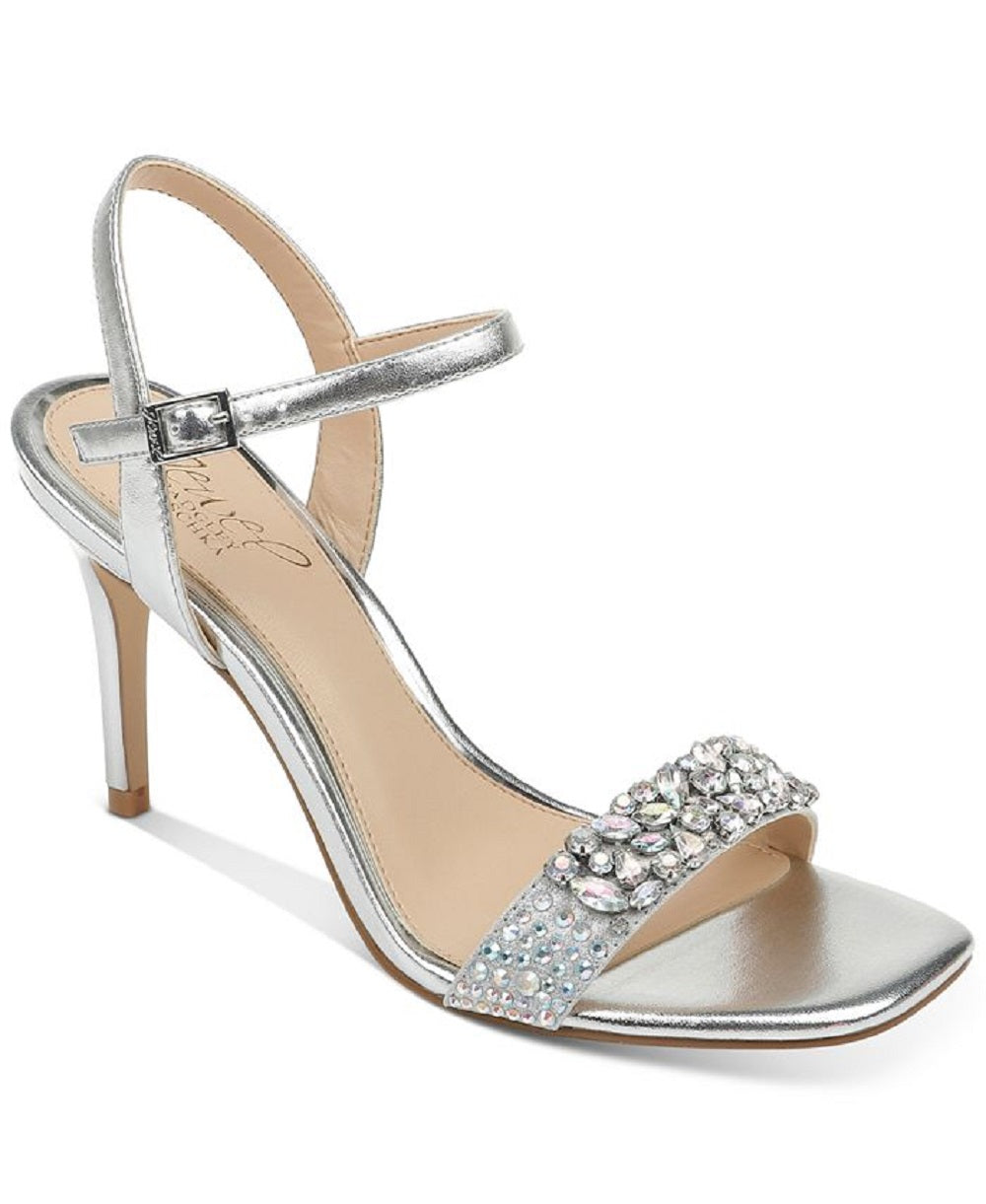 Badgley Mischka Women's Natasha Evening Heels Gray Size 9.5