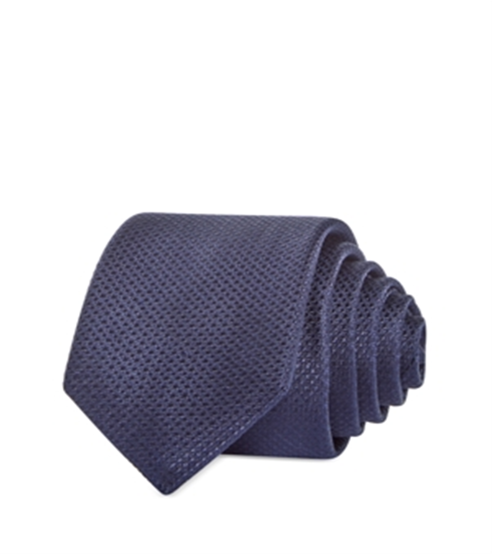 The Men's Store at Bloomingdale's Textured Solid Silk Skinny Tie Size 6