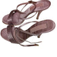 St. John - Satin Ankle Strap Embellished Beaded Heels
