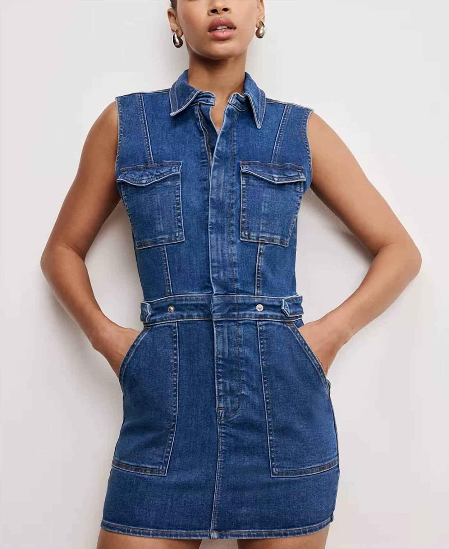 Good American - Fit For Success Sleeveless Mini Dress