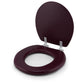 Embroidered Padded Soft Round Toilet Seat With Easy Clean & Change Hinge