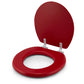 Embroidered Padded Soft Round Toilet Seat With Easy Clean & Change Hinge
