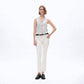 Bayeas - White Straight Leg Jeans