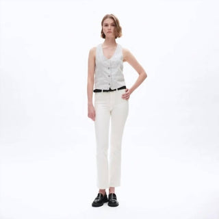 Bayeas - White Straight Leg Jeans