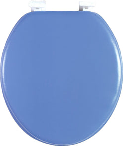 J&V Textiles Soft Round Toilet Seat With Easy Clean & Change Hinge, Padded